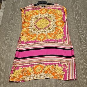 J.B.S. Vibrant Pink and Orange Mini Dress